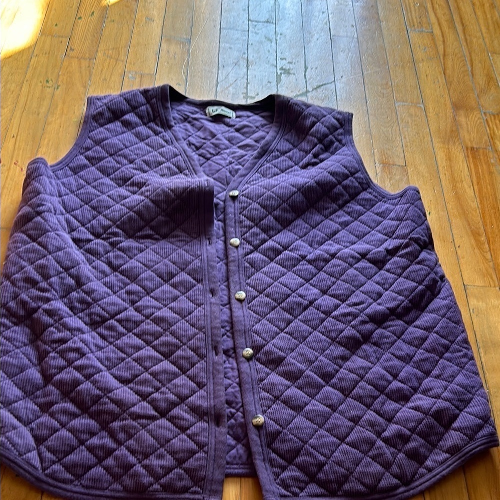 Vintage ll bean Purple Quilted Vest